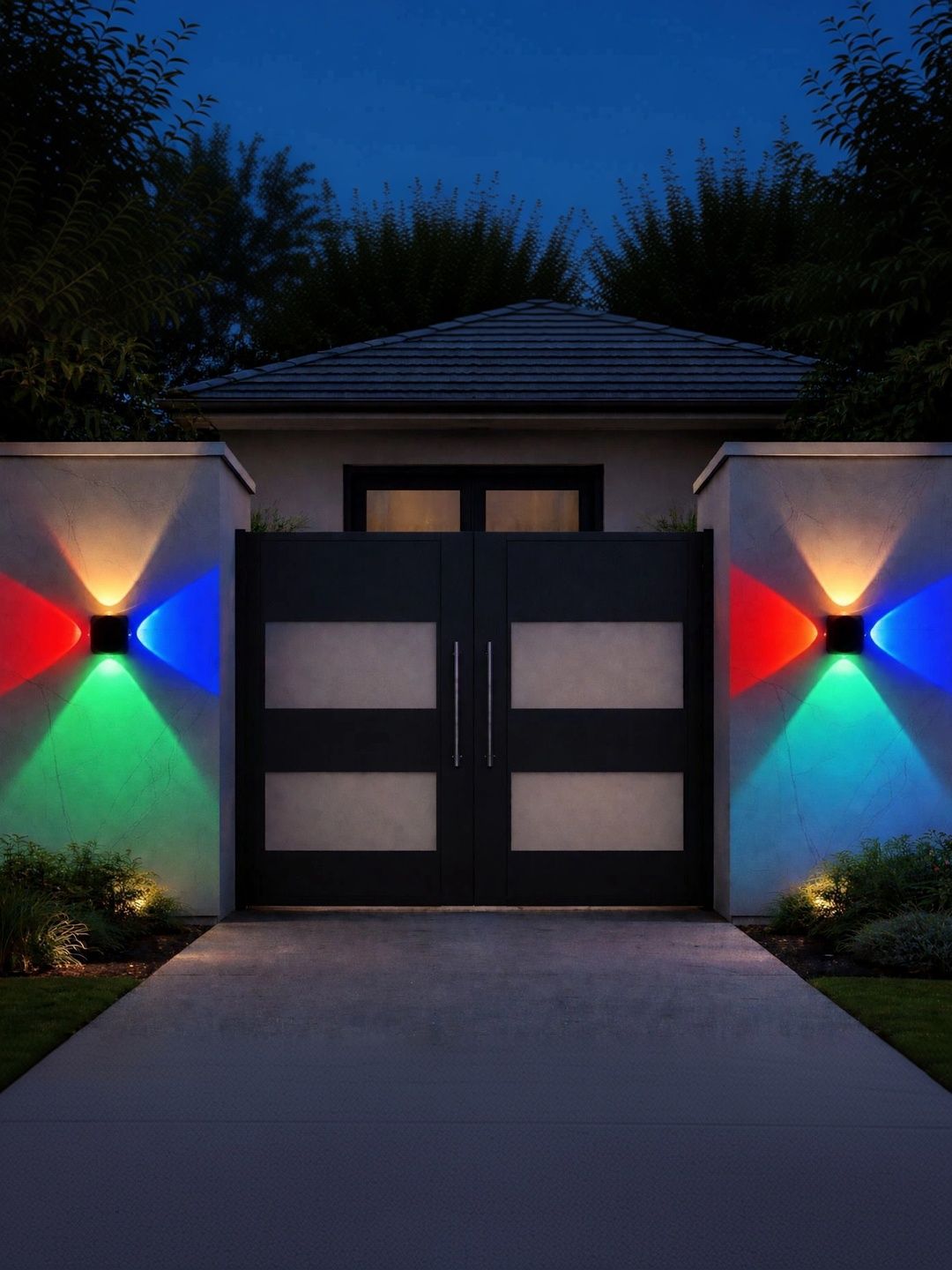 ENORMITY Black & Red Round Outdoor Lamps-image-26