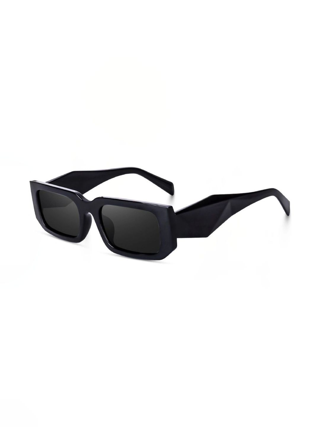 YOUTH CLUB Unisex Black Lens & Black Rectangle Sunglasses with-picture-54