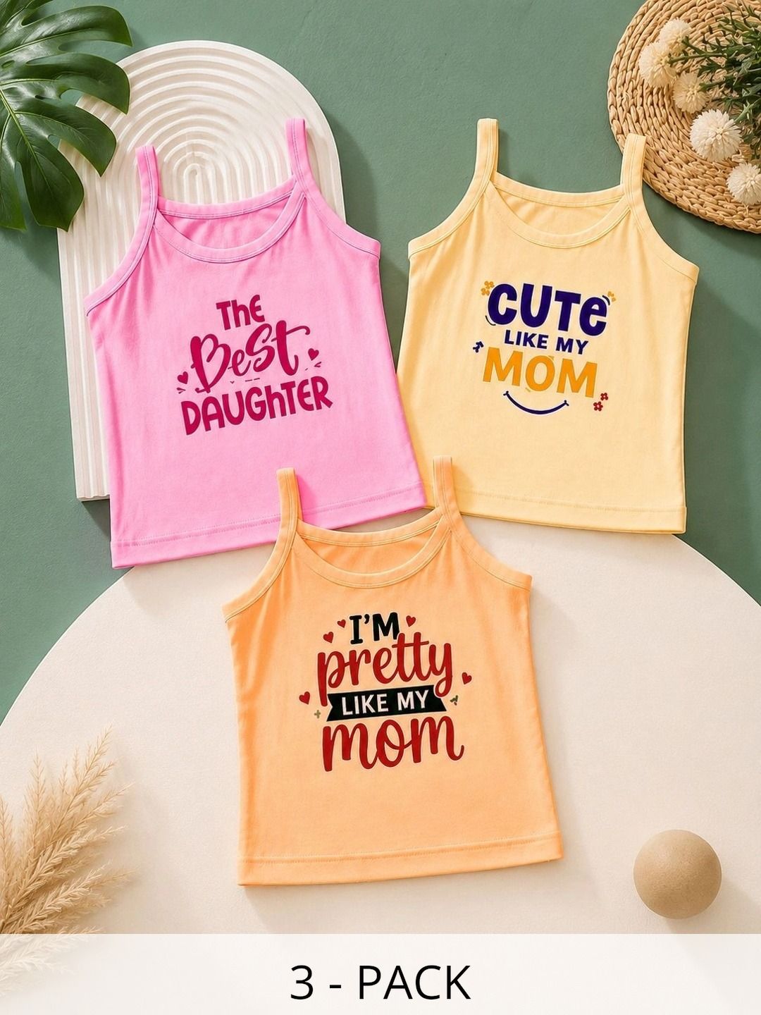 BODYSHINE Pack of 3 Printed Assorted Cotton Tank-picture-20