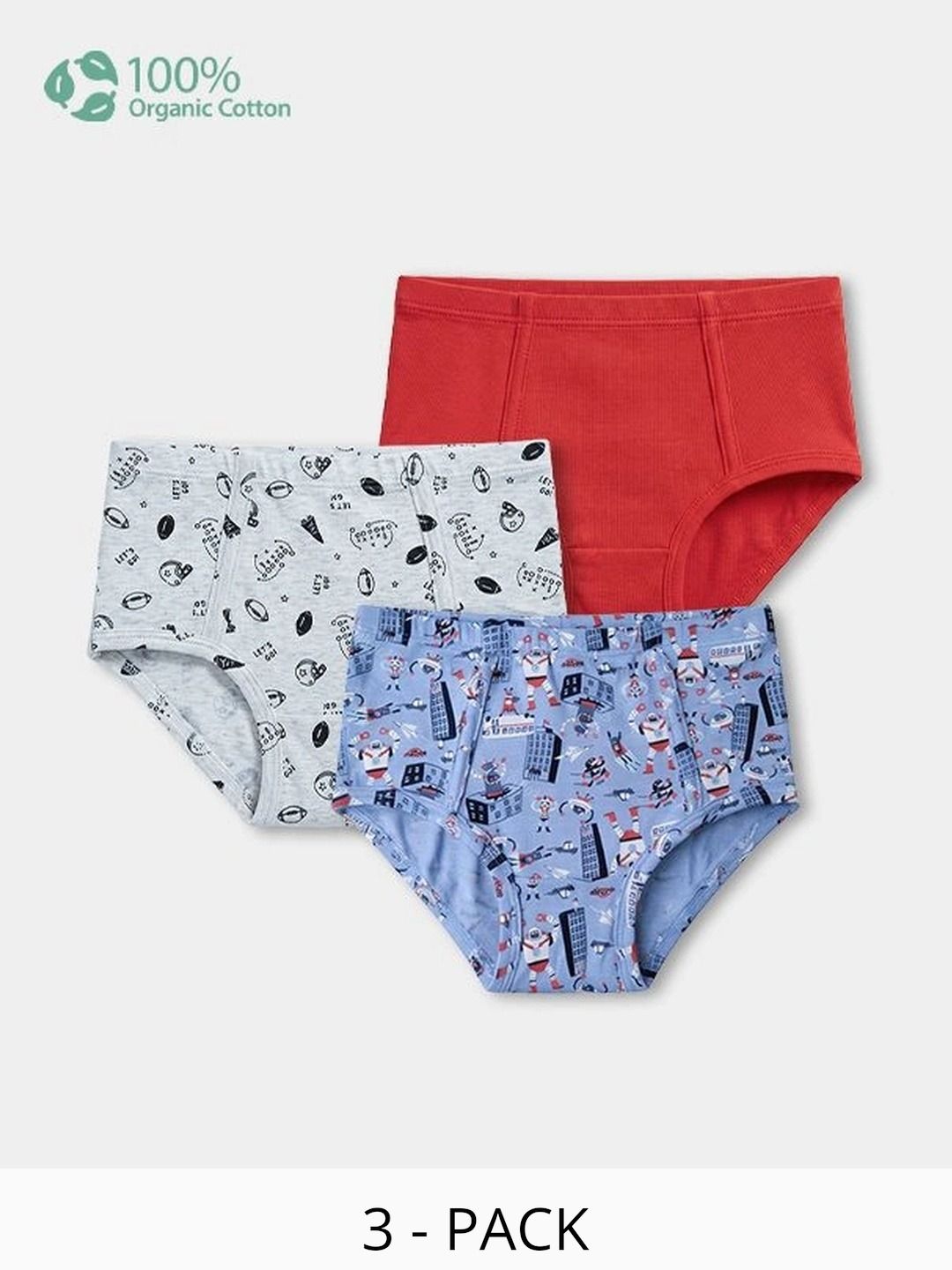 Carter's Boys Pack of 3 Printed Assorted Organic Cotton Bikini-picture-20