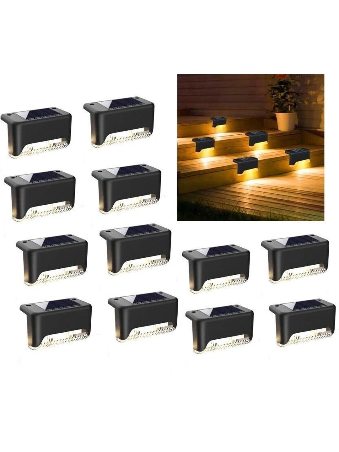 ENORMITY 12-Pcs Yellow & Black Rectangle Outdoor Lamps-picture-48