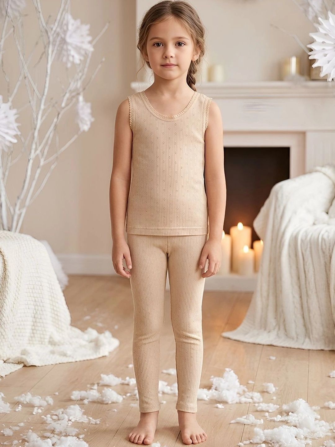 Kanvin Girls Cotton Round Neck Thermal Set-picture-33