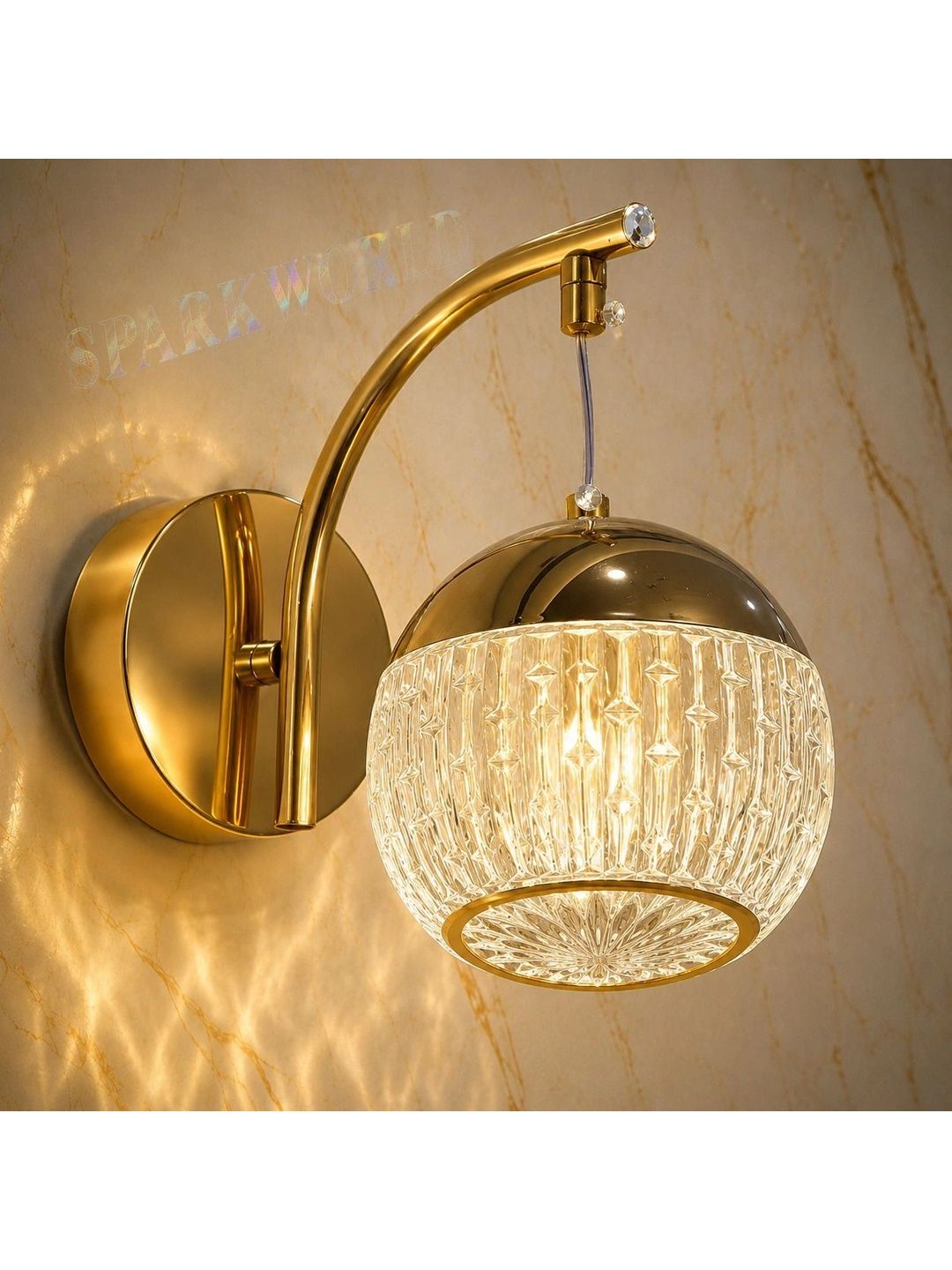 ENORMITY White & Yellow Textured Metal Contemporary Spherical Shaped Wall Lamp-picture-25