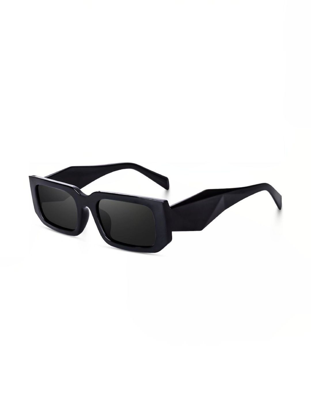 YOUTH CLUB Unisex Black Lens & Black Rectangle Sunglasses with-picture-48