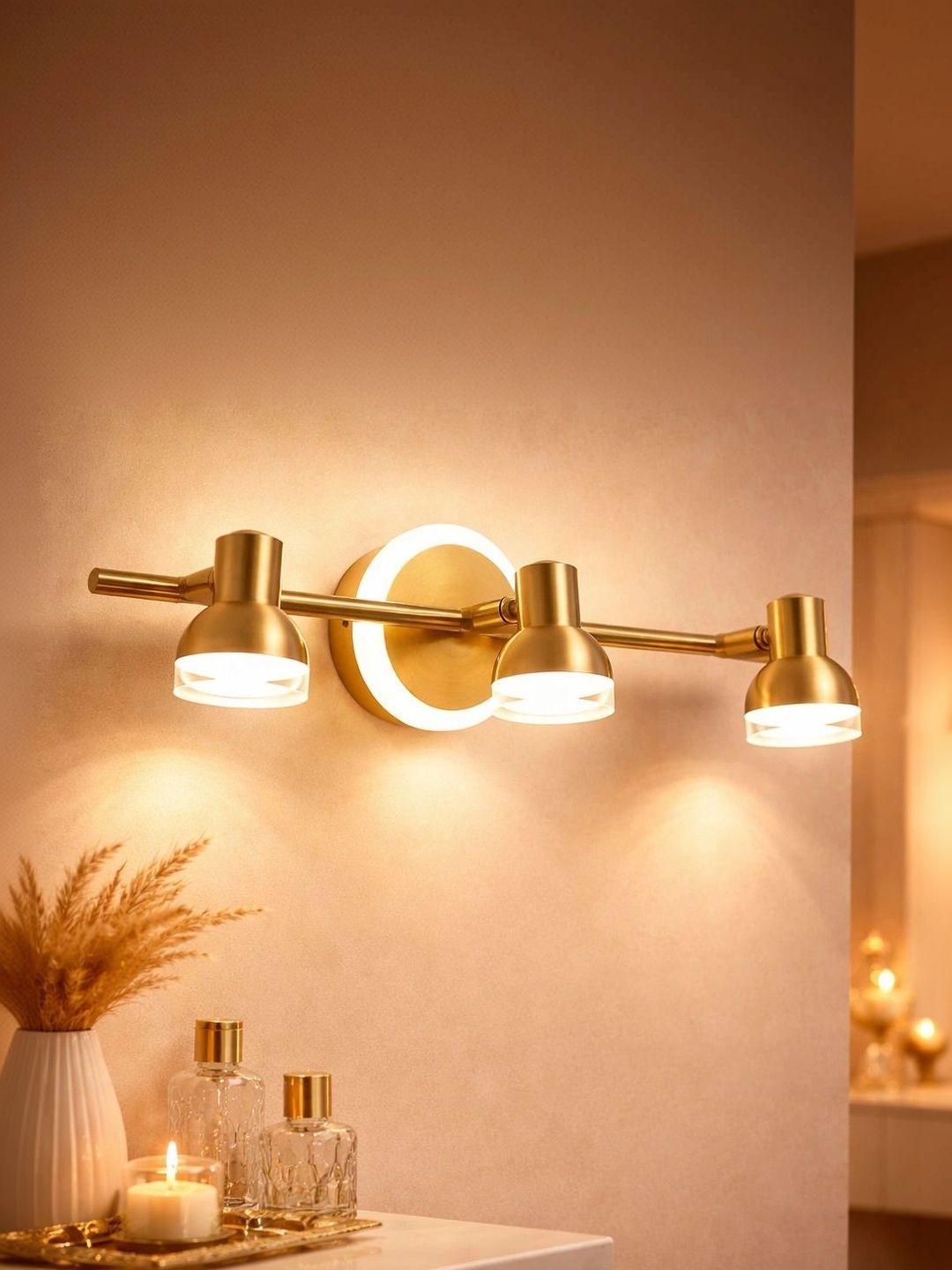 ENORMITY Yellow Metal Contemporary Cylinder Shaped Wall Lamp-picture-17