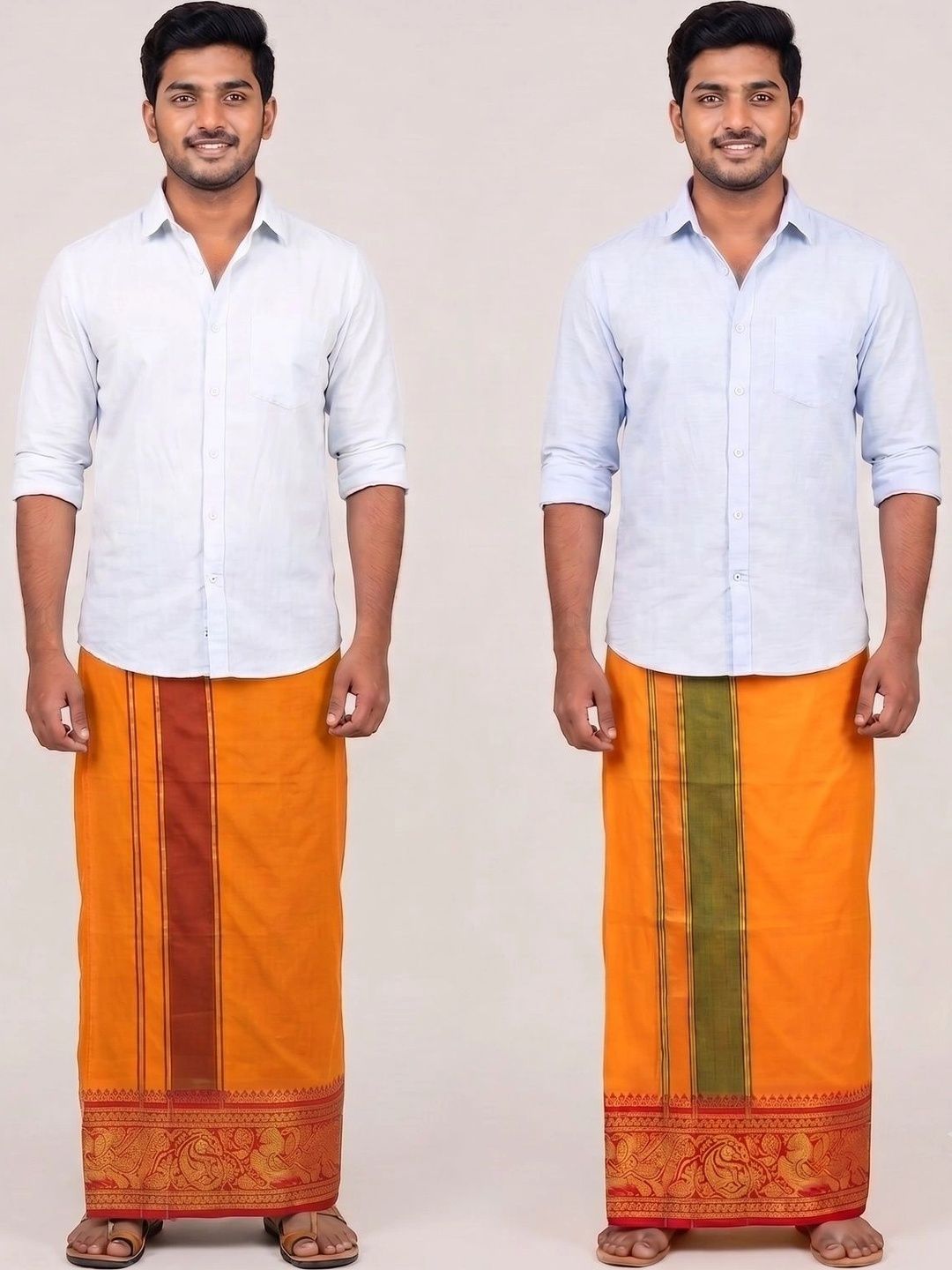 Hornbill Enterprises Men Embroidered Cotton Dhoti Dhotis-picture-40