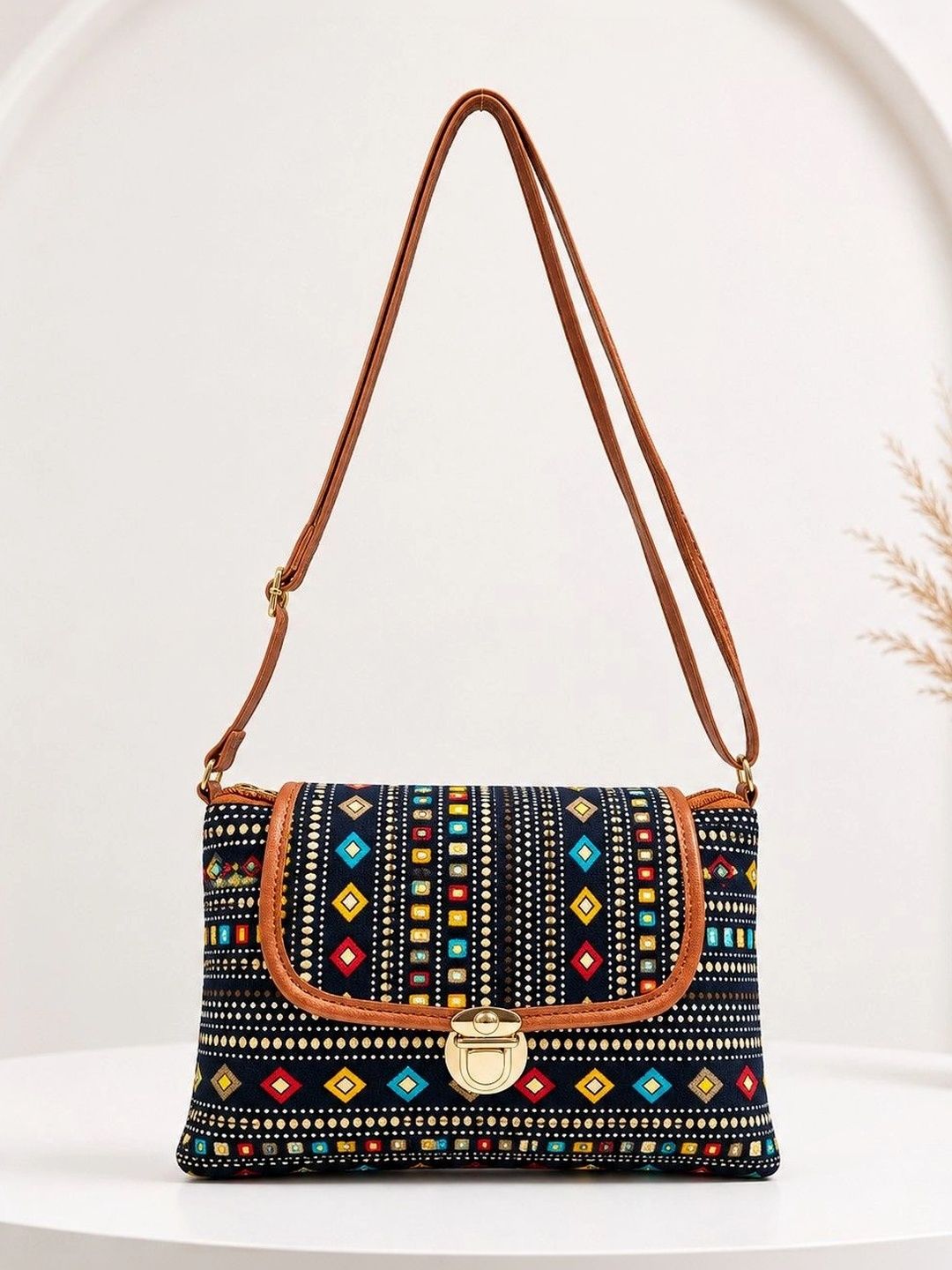 HERE&NOW Geometric Printed Sling Bag-picture-25