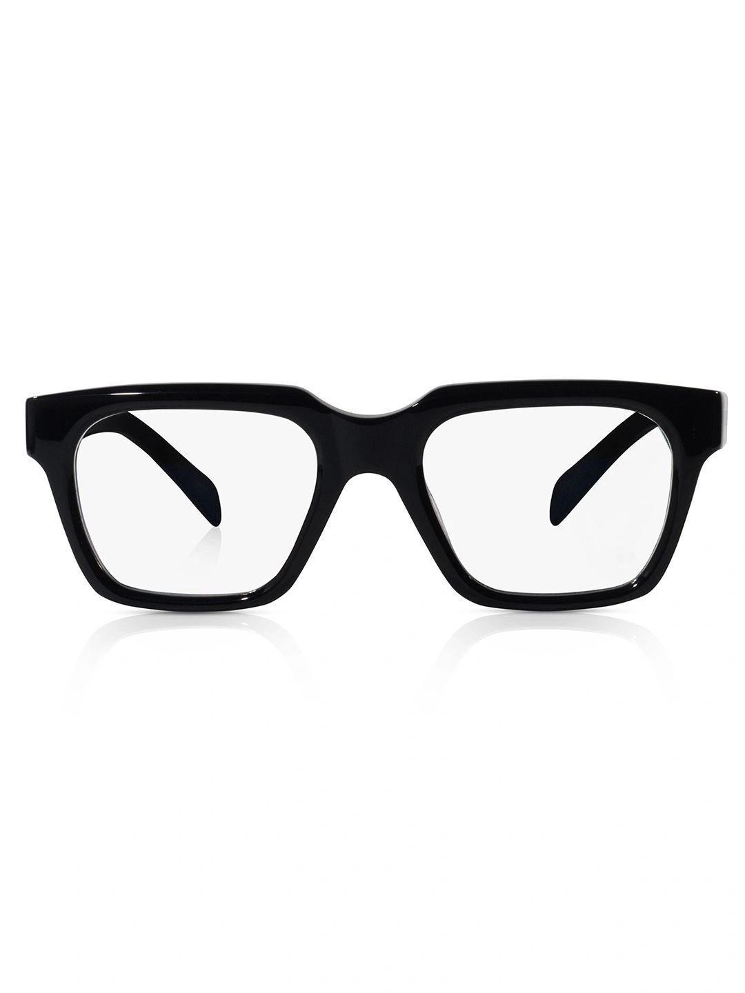 Bhadra's Unisex Clear Lens & Black Rectangle Sunglasses with-picture-34