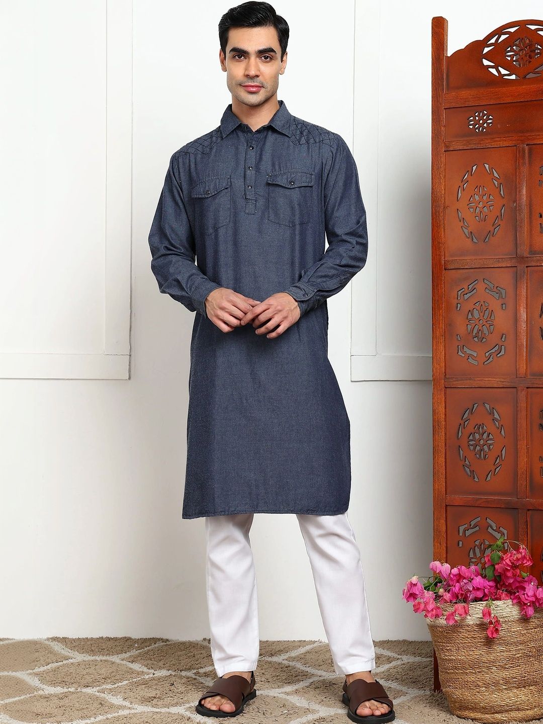 Anouk Men Denim Kurta-picture-27