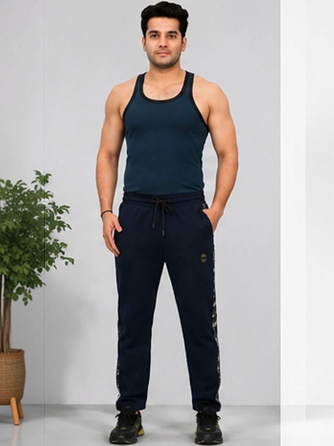 Global Jeans Printed Mid-Rise Joggers Lounge Pants-picture-26