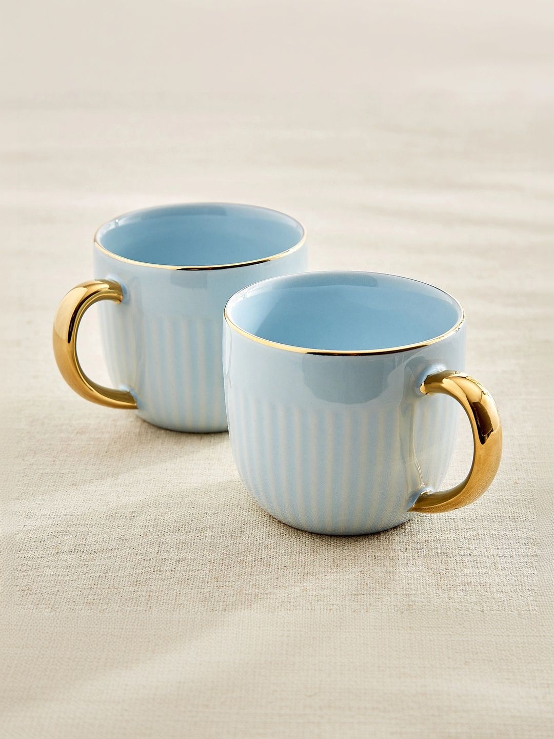 Home Centre Blue Crafted Ceramics Textured Porcelain Glossy Mugs Set of Cups and Mugs-picture-14