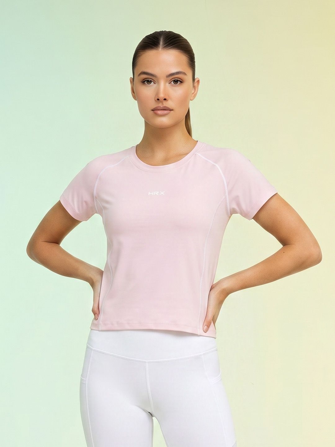 HRX by Hrithik Roshan Women Slim Fit Rapid-Dry Training T-shirt-picture-32