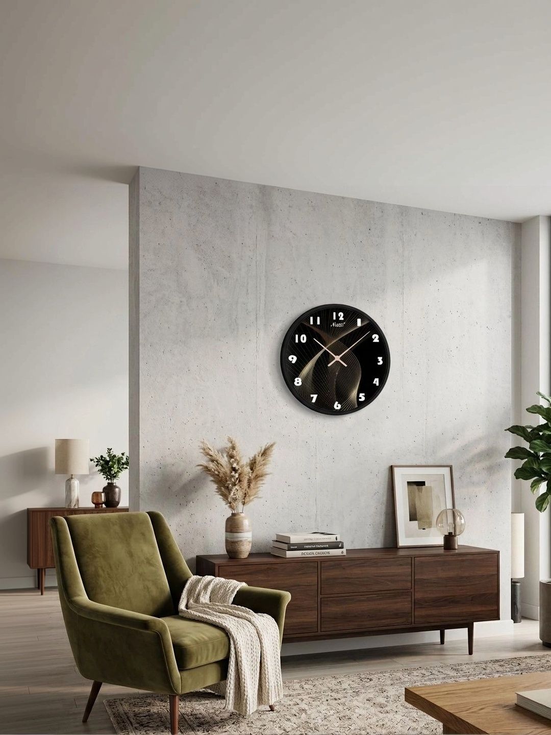 Nutts Multicoloured Printed Contemporary Wall Clock-picture-44