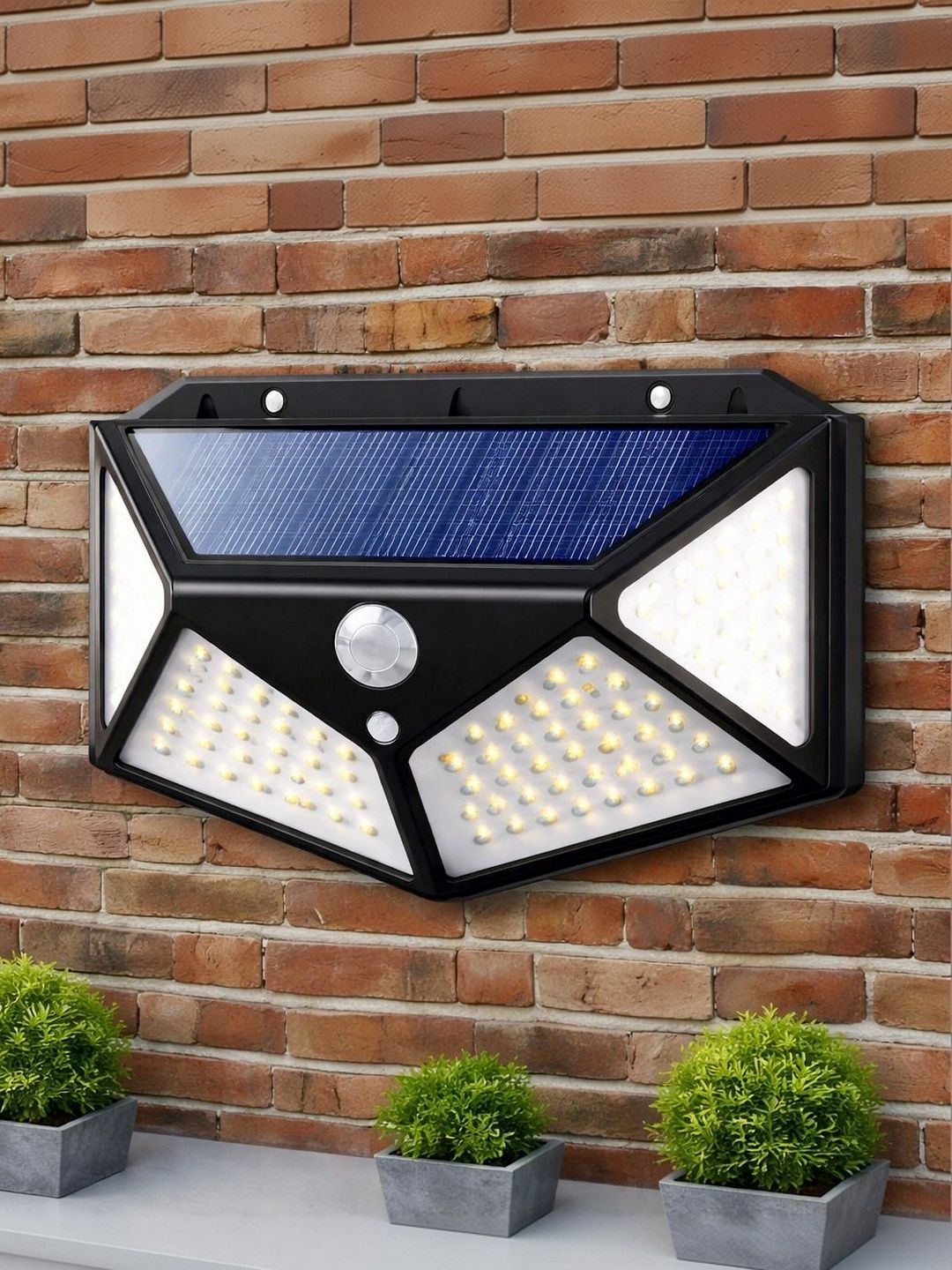 ENORMITY White & Black 100 LED Solar Lights Outdoor Lamps-image-20