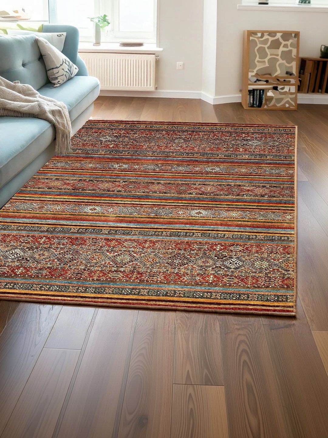 Ishro Home Multicoloured Ethnic Motifs Anti-Skid Other Carpet-picture-22