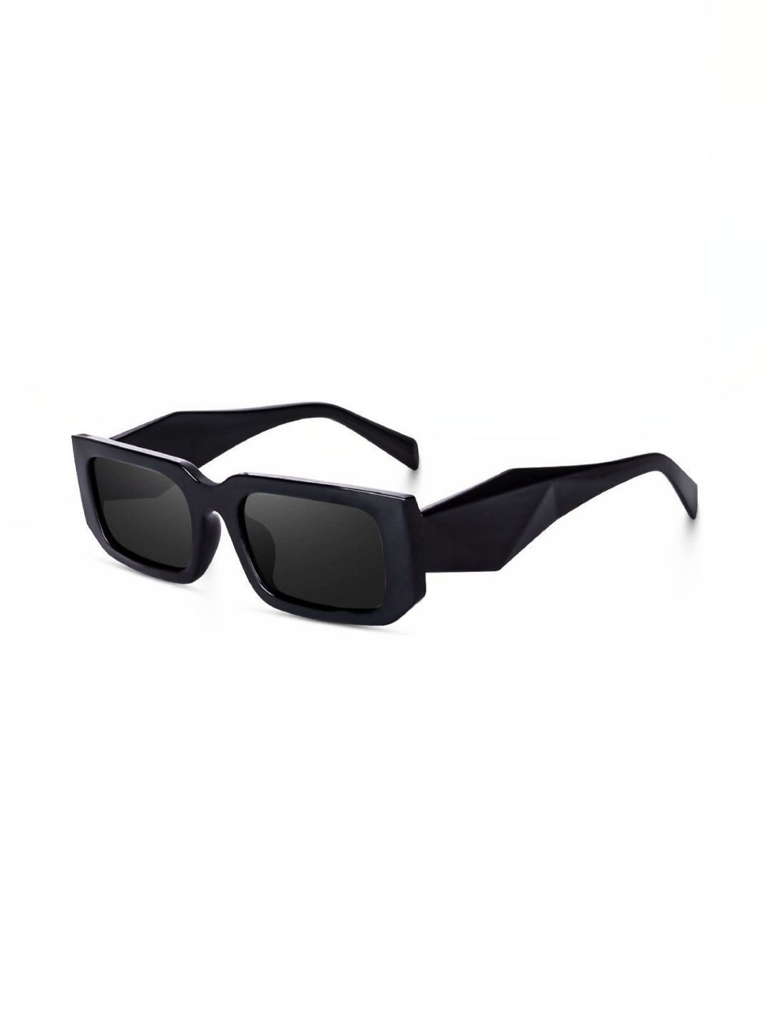YOUTH CLUB Unisex Black Lens & Black Rectangle Sunglasses with-picture-12