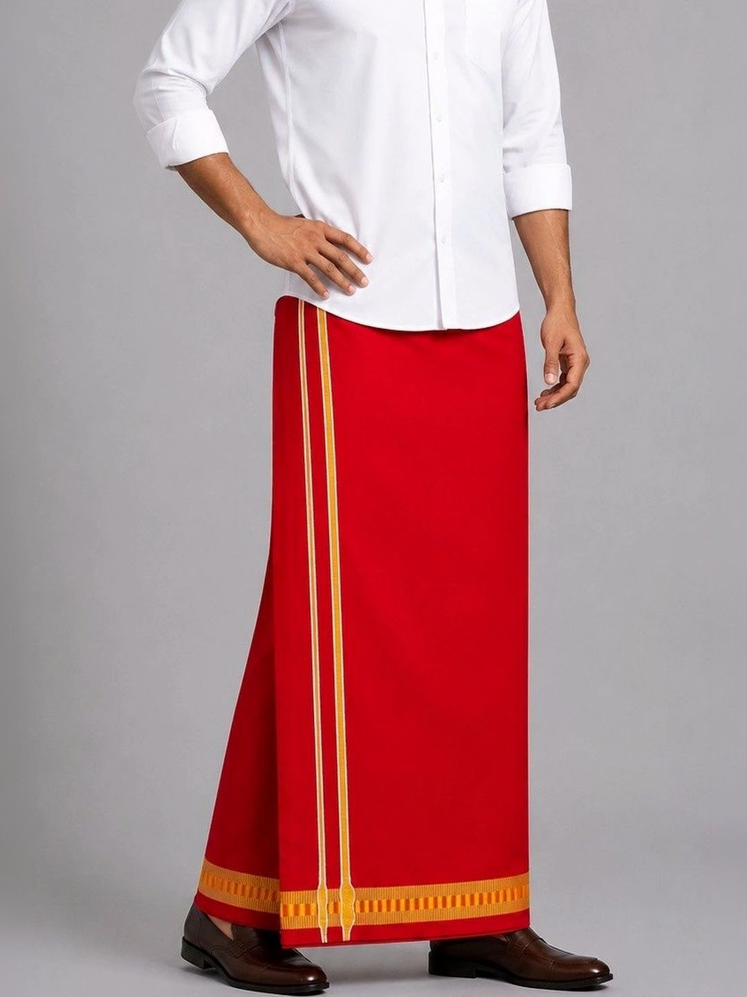 Sharan Elegance Men Striped Cotton Dhoti Dhotis-picture-56