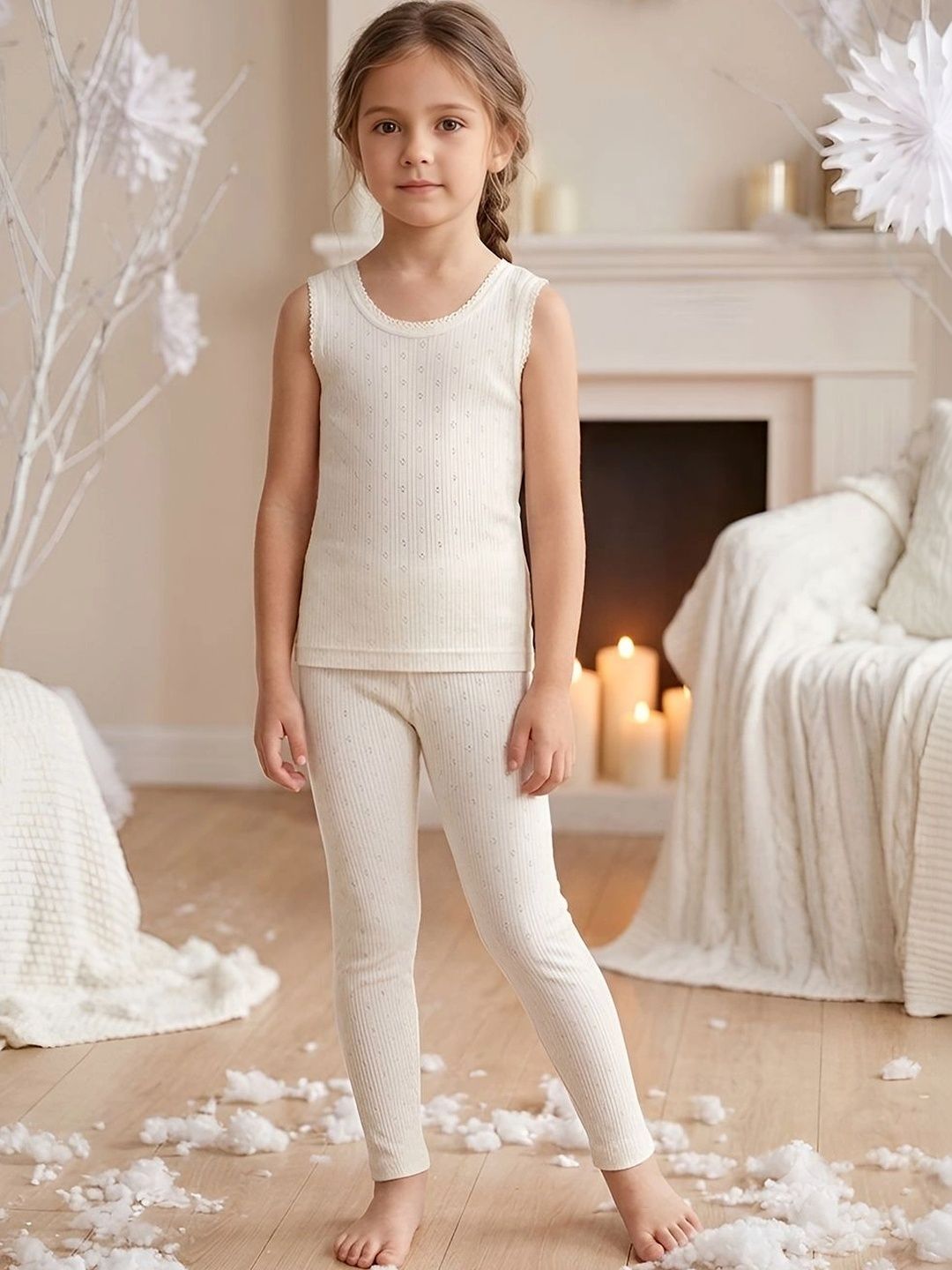 Kanvin Girls Cotton Round Neck Thermal Set-picture-40