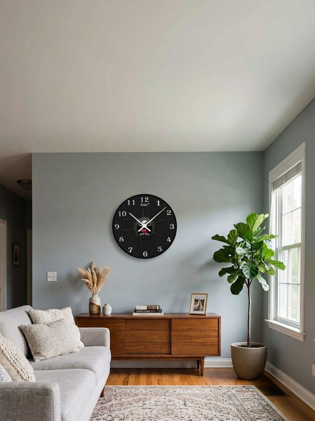 Nutts Multicoloured Printed Contemporary Wall Clock-picture-12