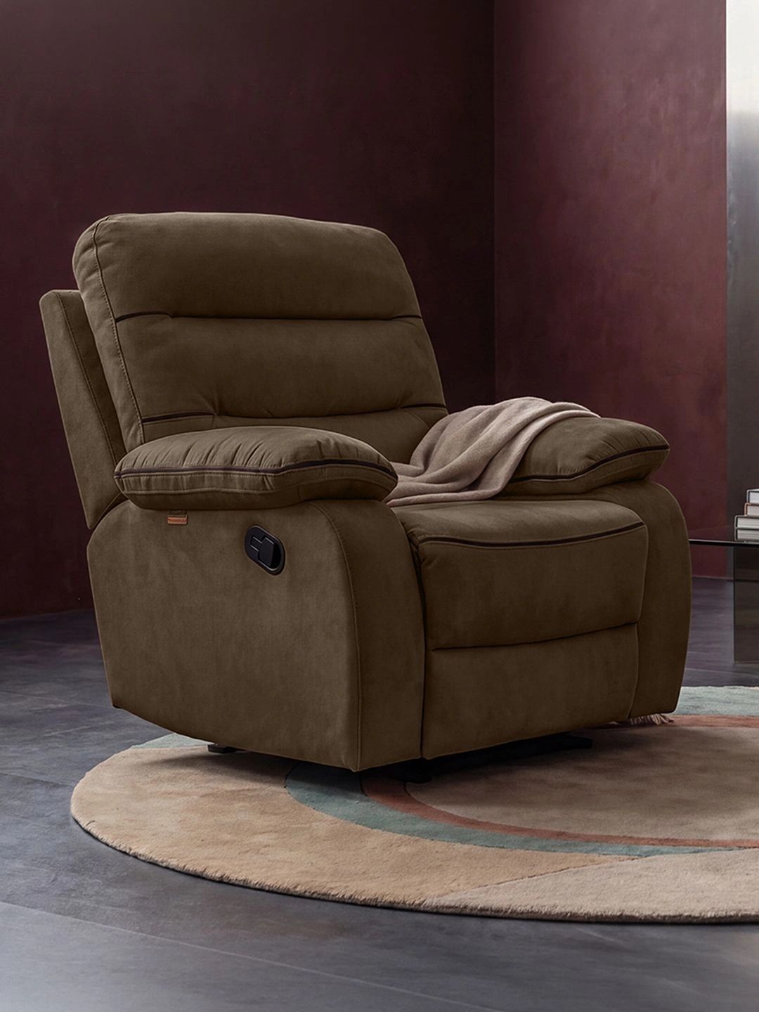 Duroflex Brown U-shaped Manual Recliner-picture-8