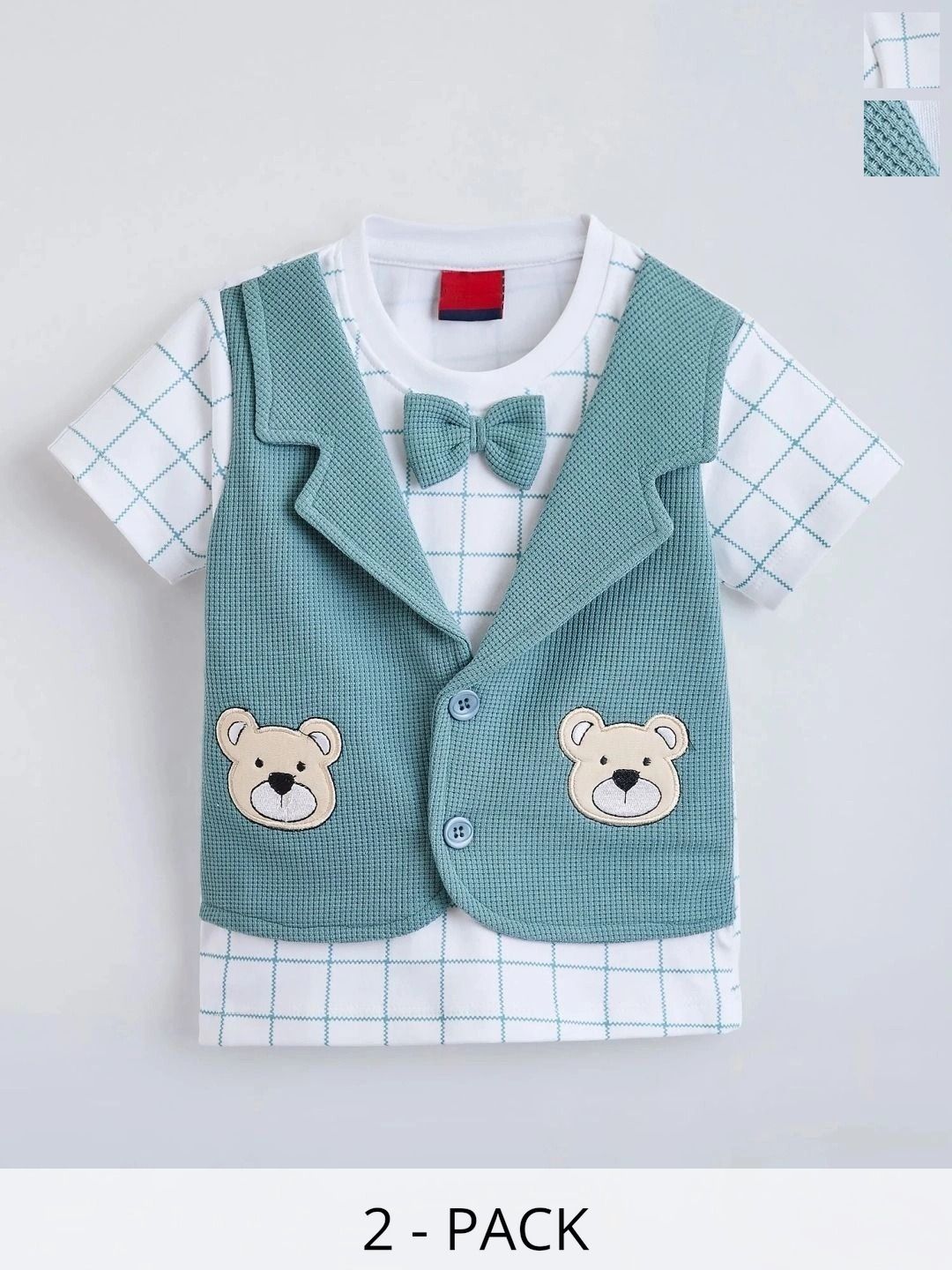 Hopscotch Boys Checked T-shirt with Shorts-picture-16