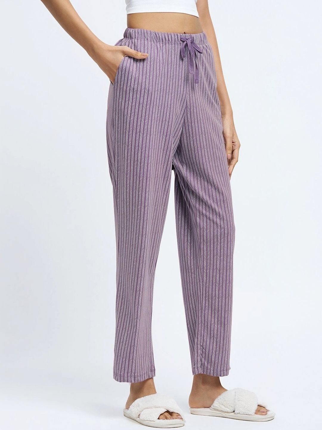 Dreamz by Pantaloons Printed Cotton Mid-Rise Straight Lounge Pants-picture-34