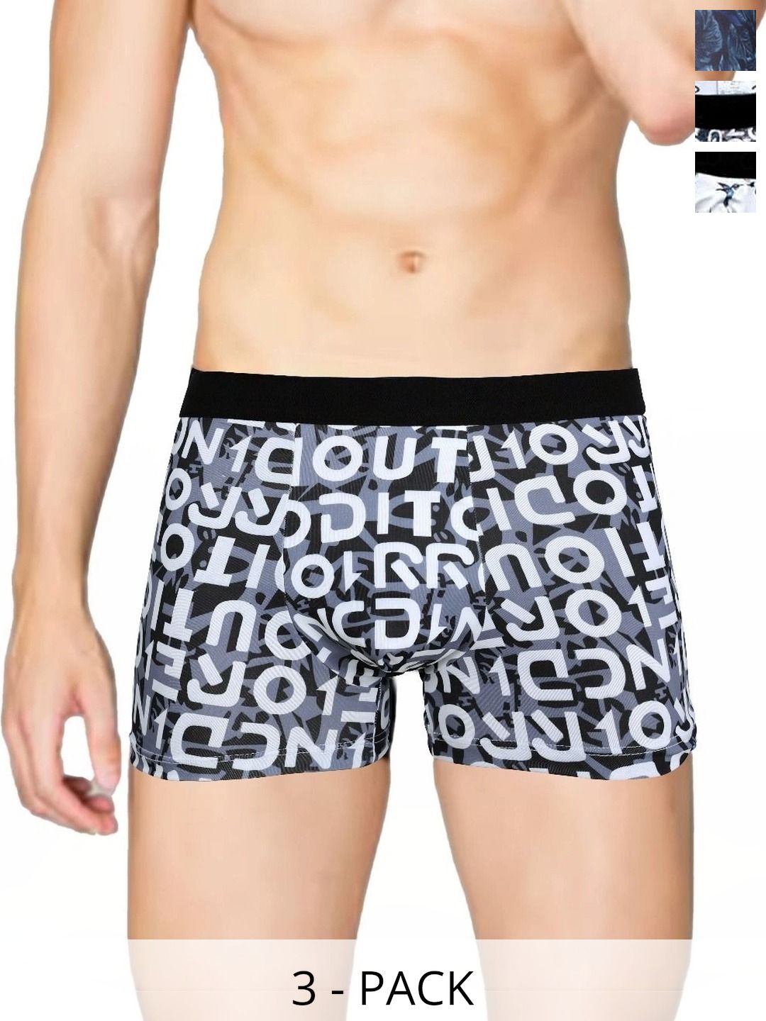 VIVA PLAST Men Pack of 3 Printed Assorted Boxer-Style Briefs-picture-11