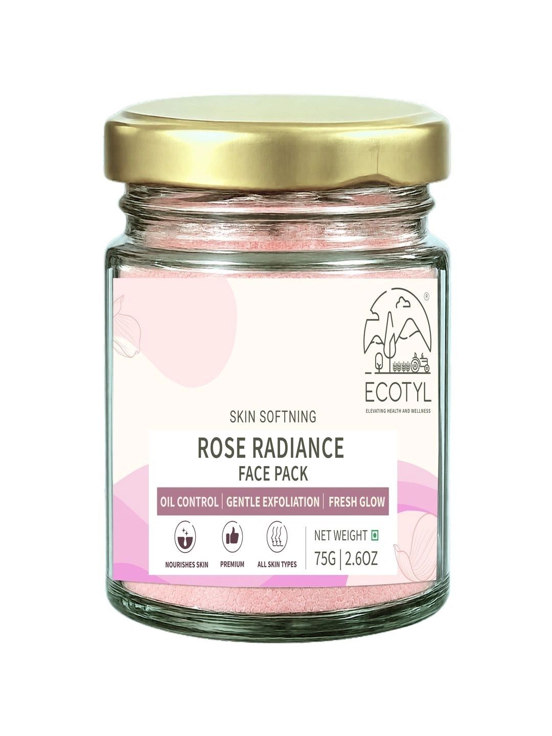 Ecotyl Rose Radiance Face Pack Skin Glow & Brightening - 75 g-picture-20