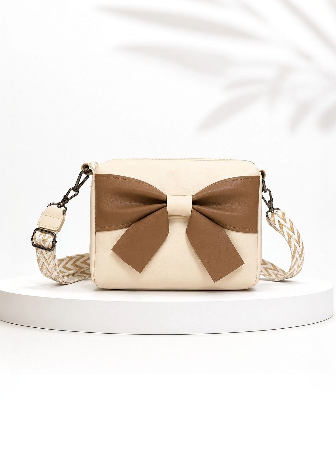 HERE&NOW PU Sling Bag with Bow Detail-image-44