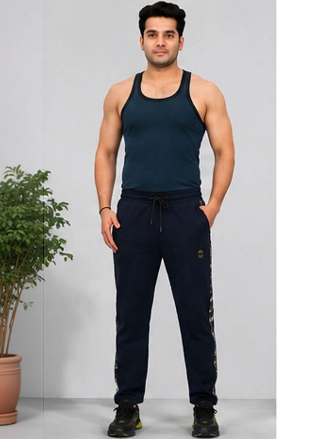 Global Jeans Printed Mid-Rise Straight Lounge Pants-picture-37