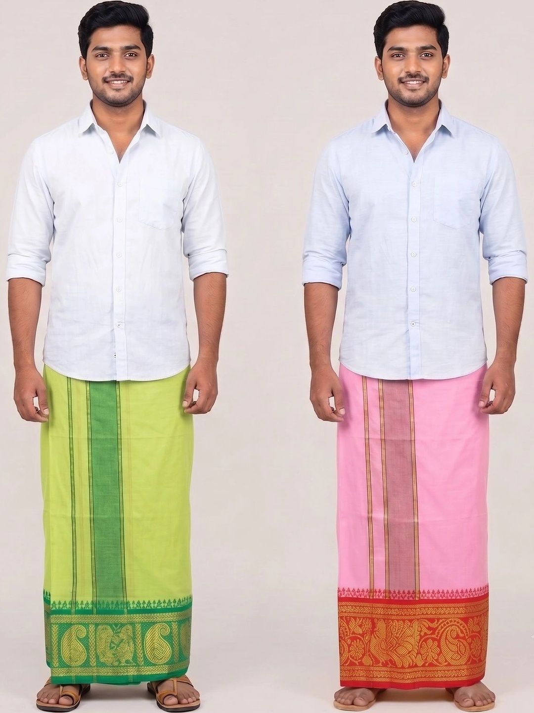 Hornbill Enterprises Men Embroidered Cotton Dhoti Dhotis-picture-25