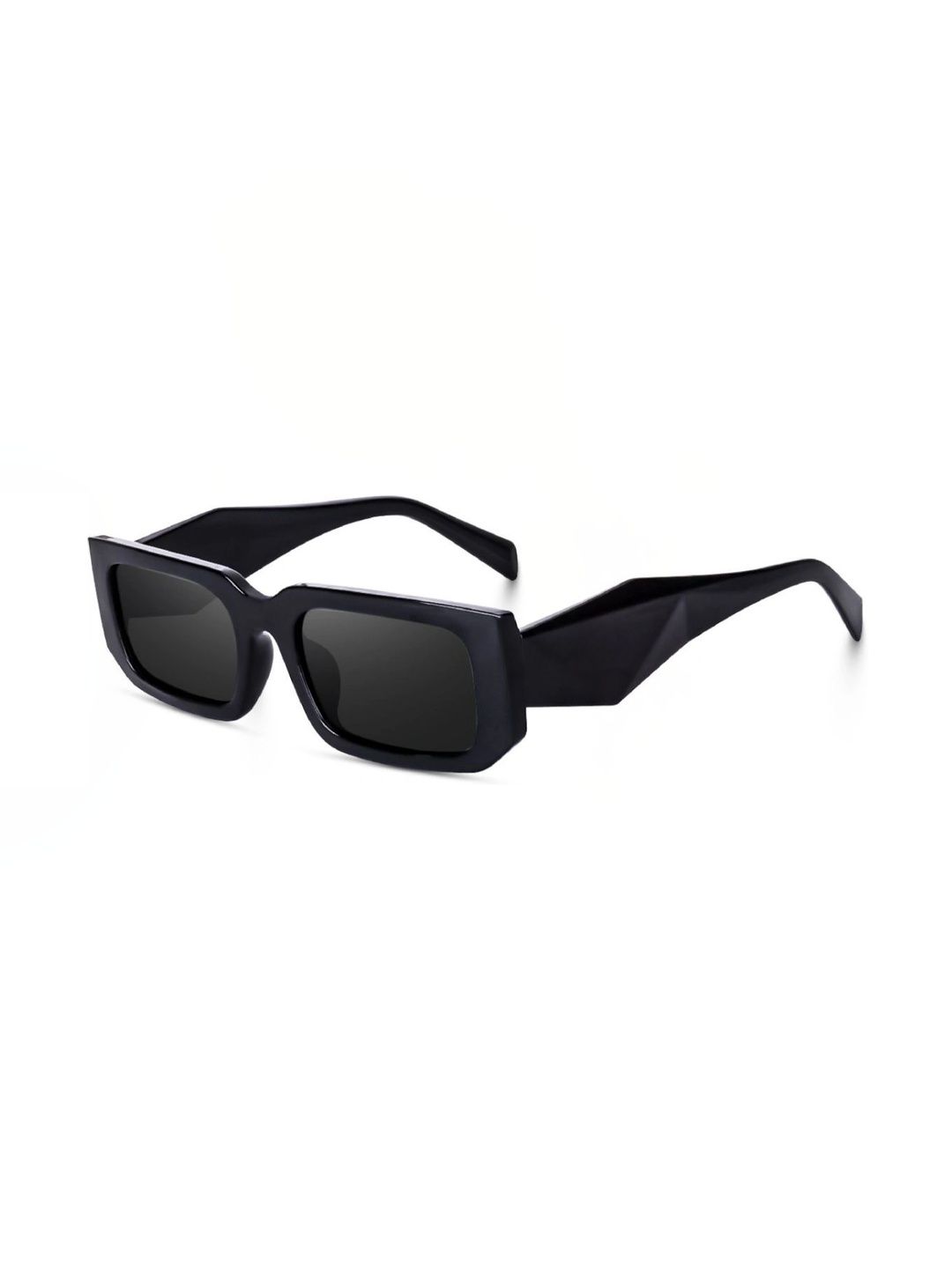 YOUTH CLUB Unisex Black Lens & Black Rectangle Sunglasses with-picture-43