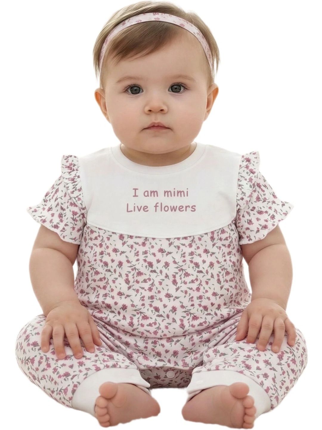 Toddle and Care Girls Printed Basic Jumpsuit with Ruffles-picture-34