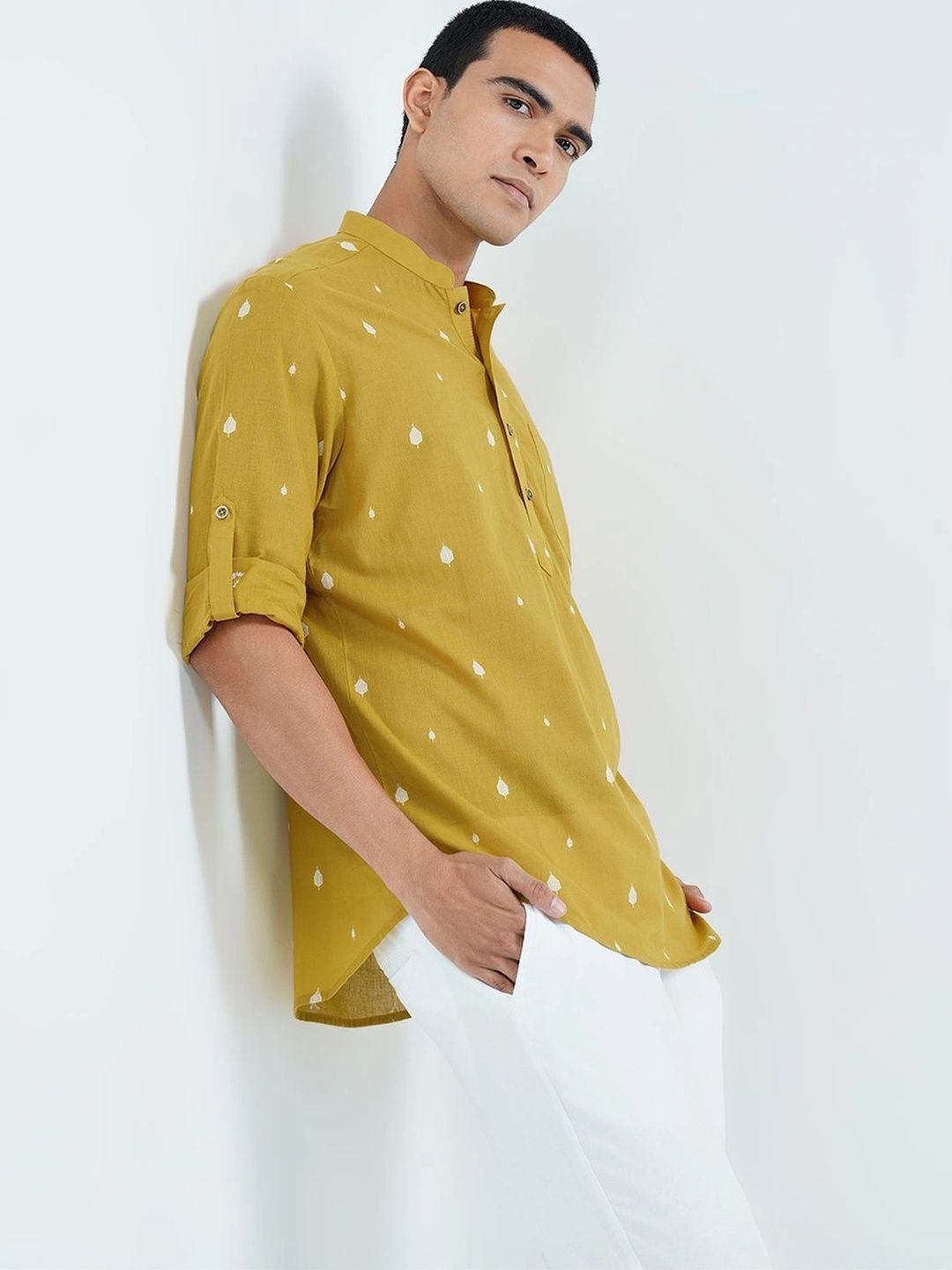 indus route by Pantaloons Men Ethnic Motifs Printed Kurta-picture-41