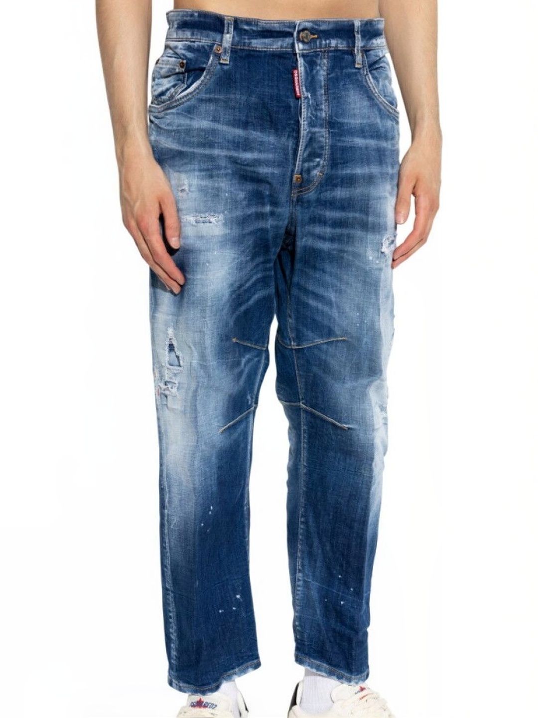 Dsquared2 Men Tapered Fit Mid-Rise Highly Distressed Jeans-picture-23