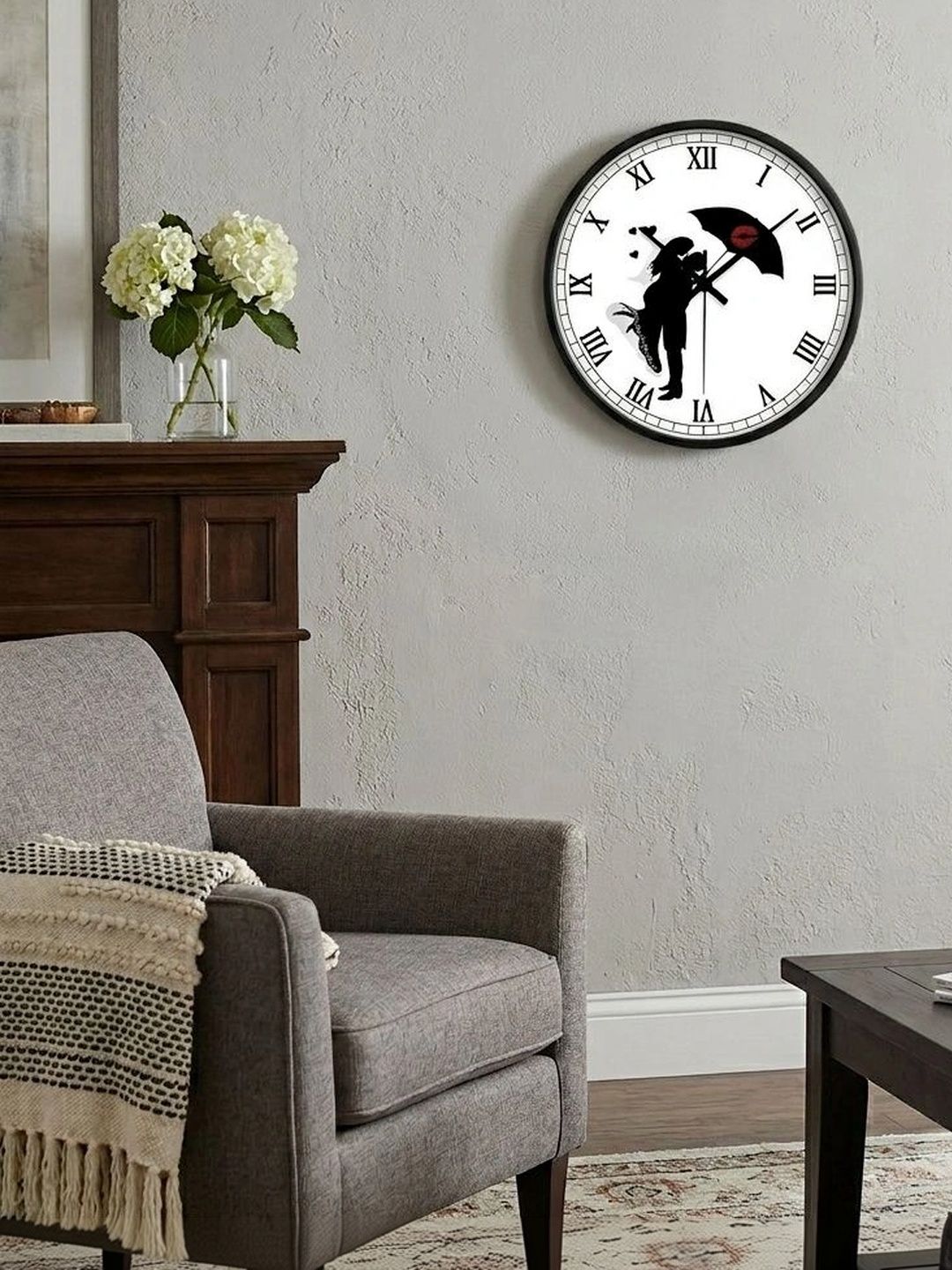 Nutts Multicoloured Printed Contemporary Wall Clock-picture-55