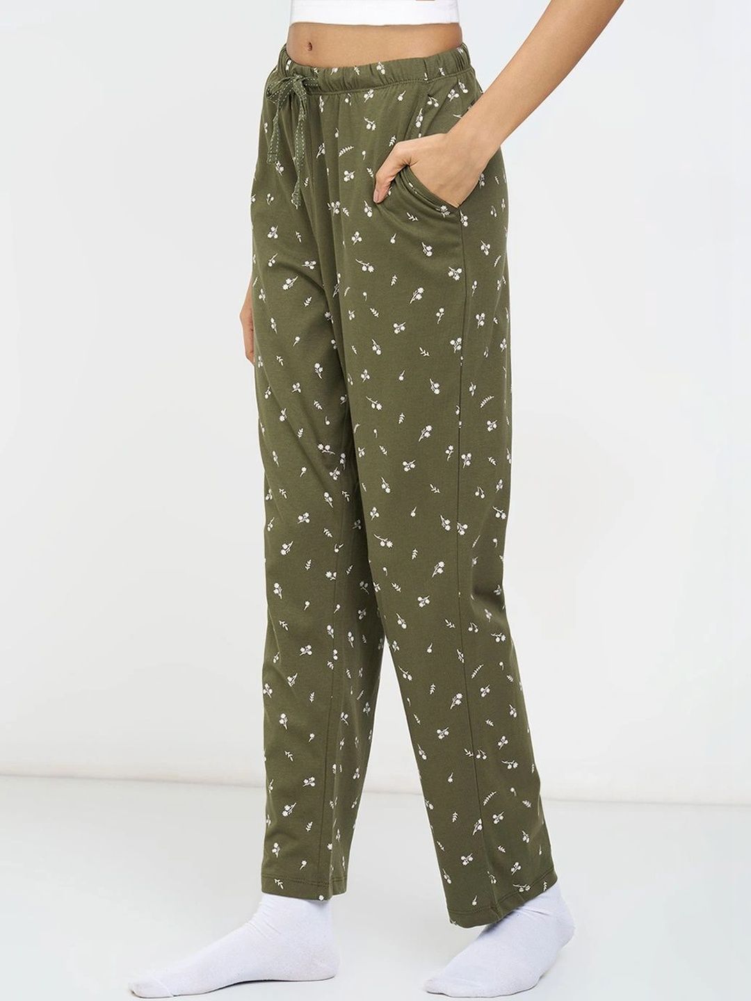 Dreamz by Pantaloons Printed Cotton Mid-Rise Straight Lounge Pants-picture-35