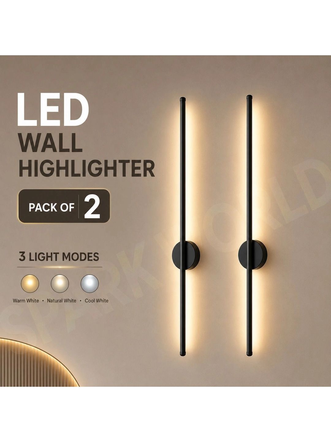 ENORMITY Black Aluminium Contemporary Cylinder Shaped Wall Lamp-picture-55