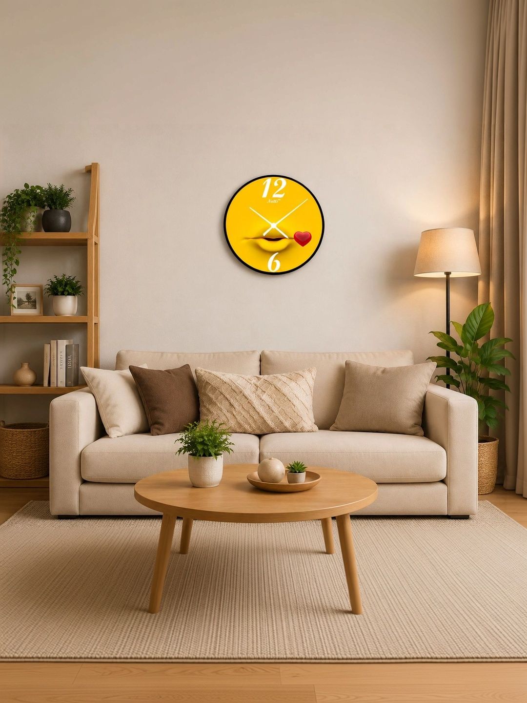 Nutts Multicoloured Printed Contemporary Wall Clock-picture-16