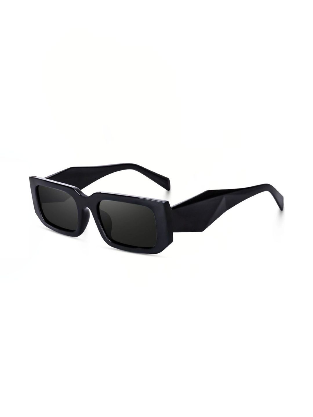 YOUTH CLUB Unisex Black Lens & Black Rectangle Sunglasses with-picture-18