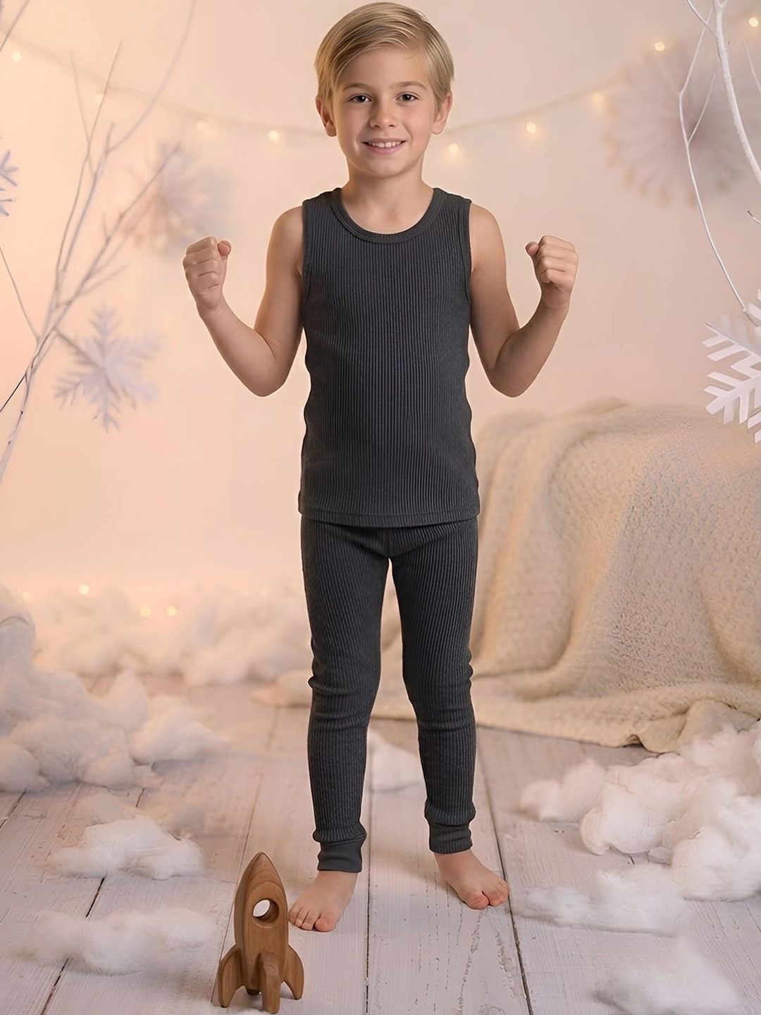 Kanvin Boys Cotton Round Neck Thermal Set-image-36