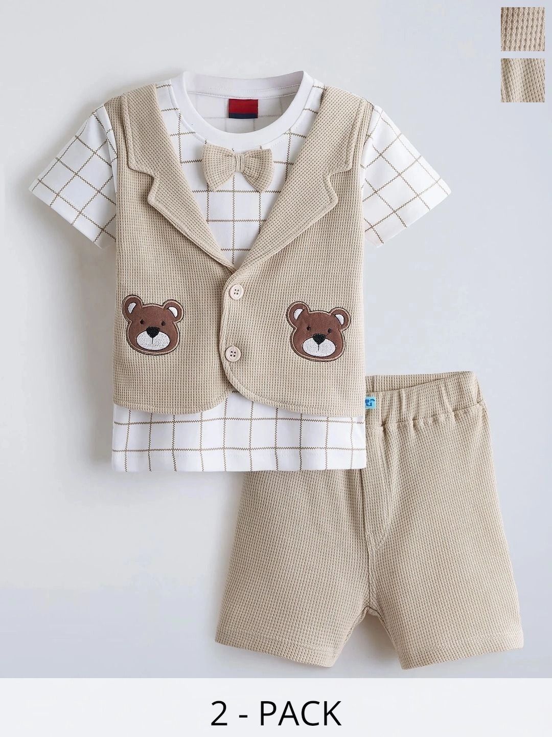 Hopscotch Boys Checked T-shirt with Shorts-picture-11