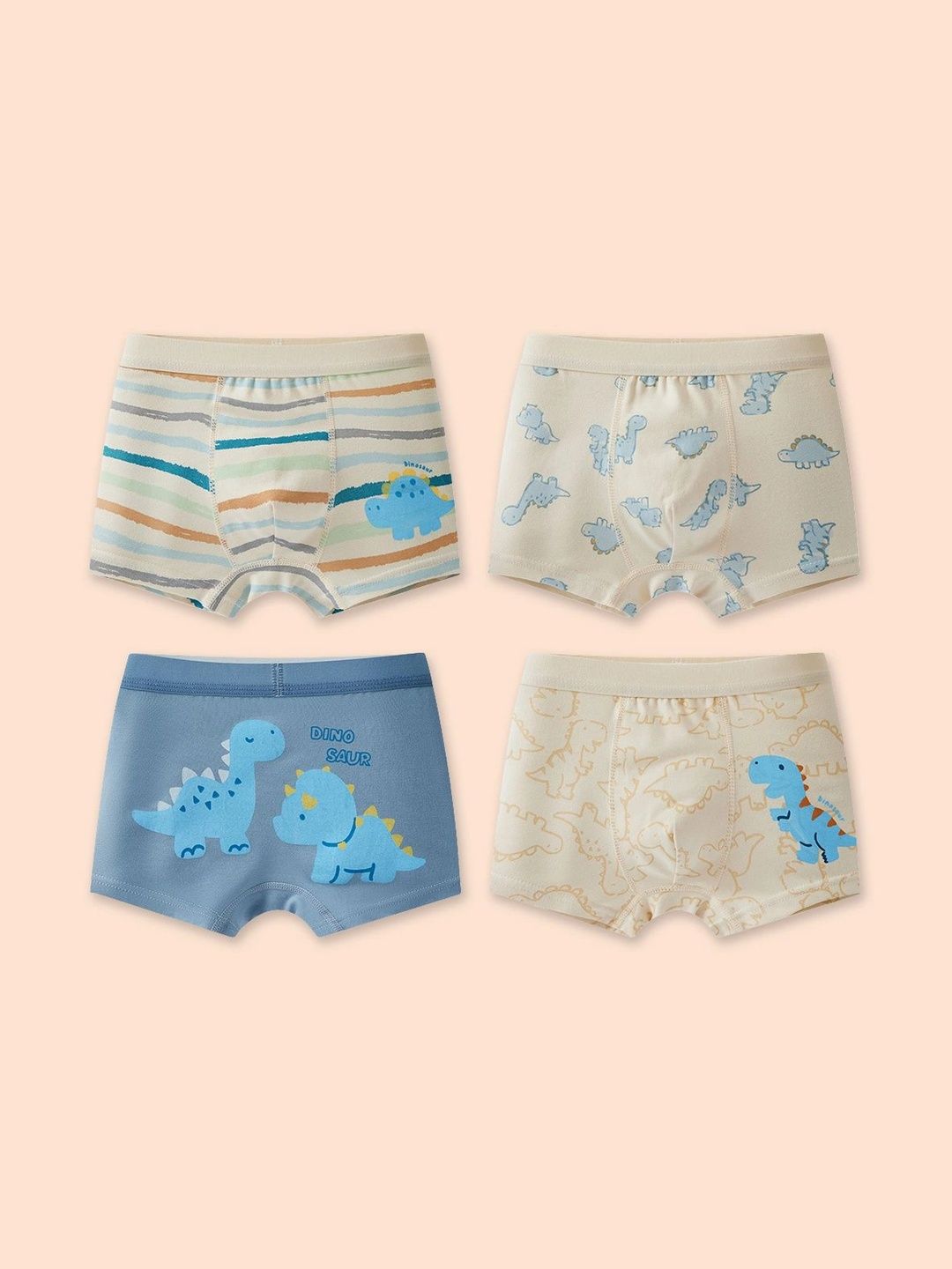 FOREVER FRIDAY Boys Pack of 4 Cotton Printed Trunks-picture-31
