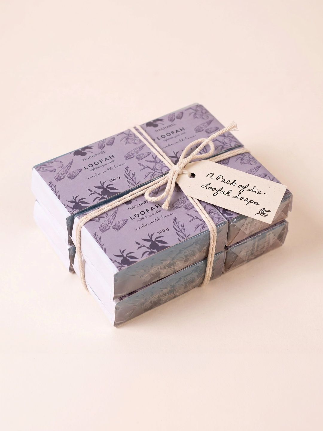 Nacharel Set Of 6 Pure & Gentle Loofah Bathing Bars - 100 g Each-picture-38