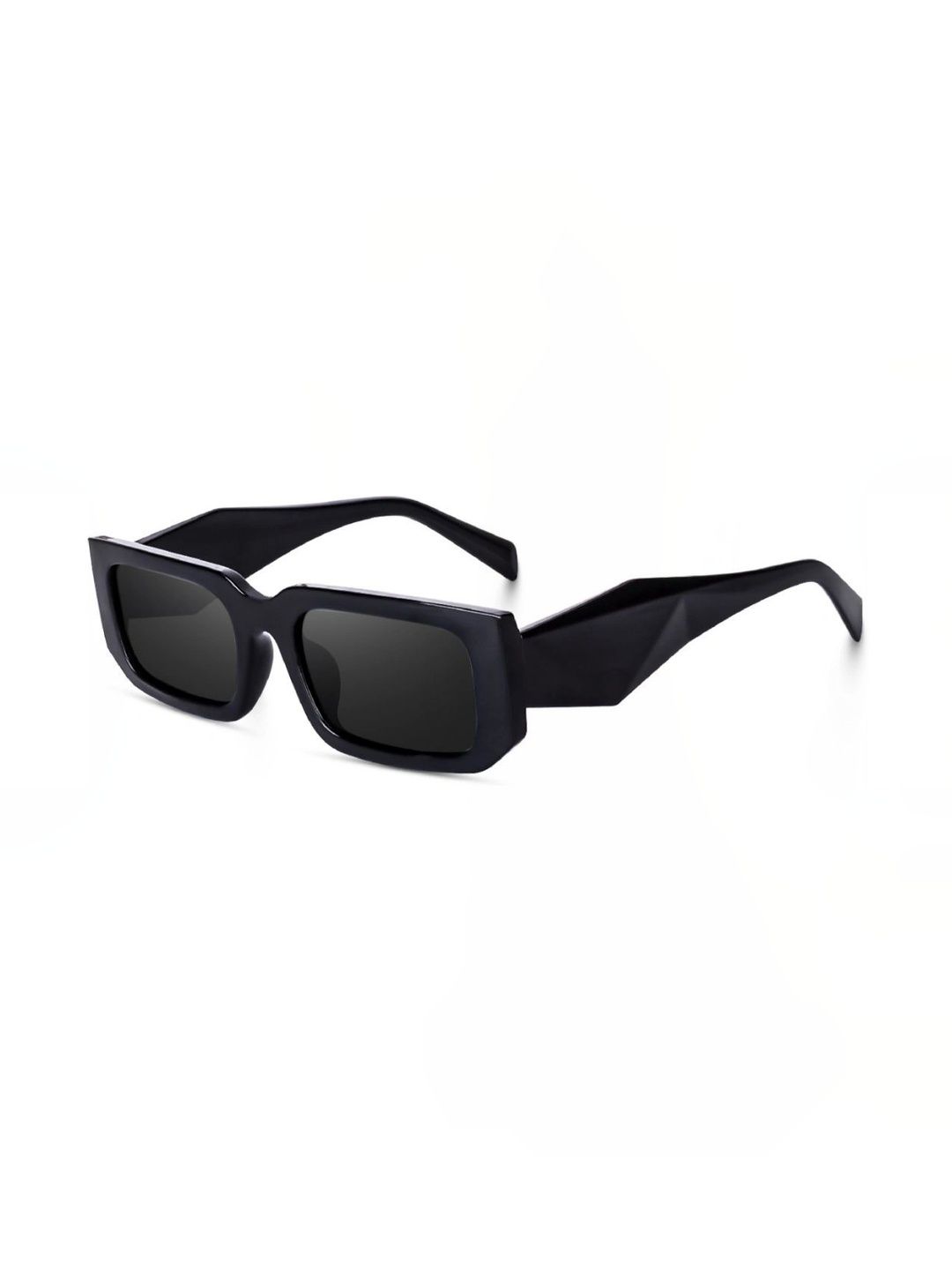 YOUTH CLUB Unisex Black Lens & Black Rectangle Sunglasses with-picture-41