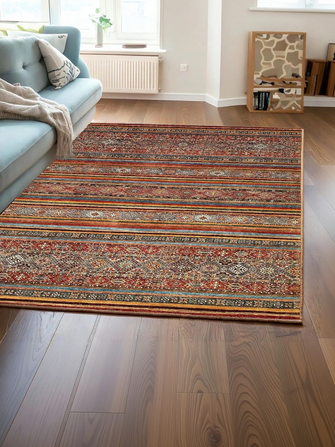 Ishro Home Multicoloured Ethnic Motifs Anti-Skid Other Carpet-picture-27