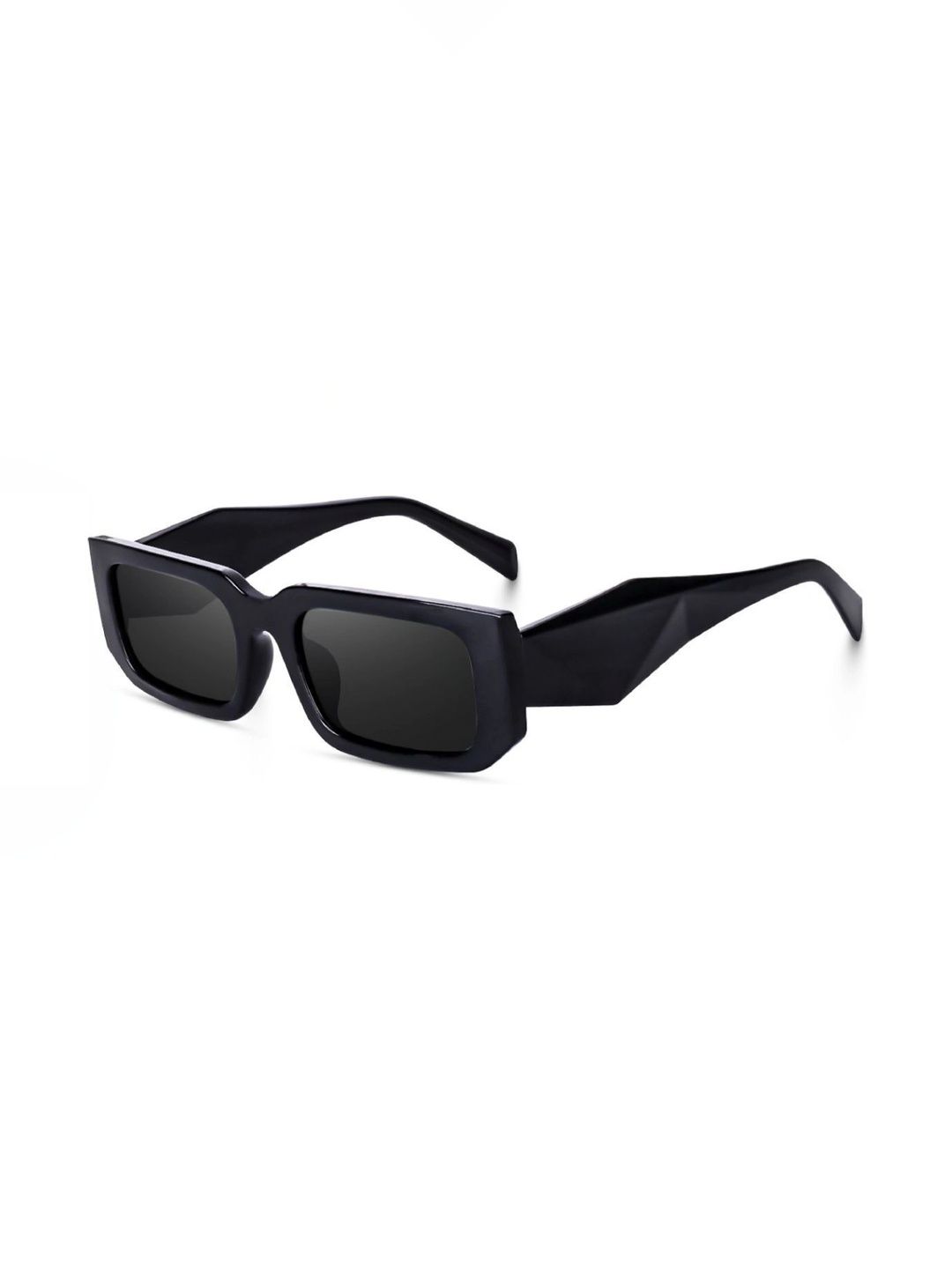YOUTH CLUB Unisex Black Lens & Black Rectangle Sunglasses with-picture-52