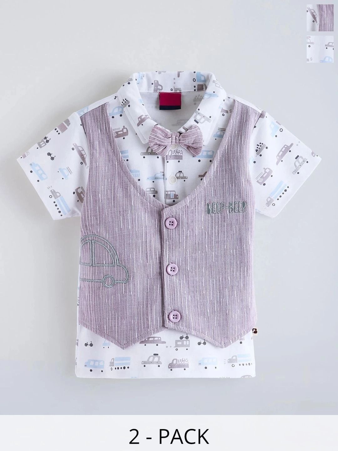 Hopscotch Boys Printed Shirt with Shorts-picture-34