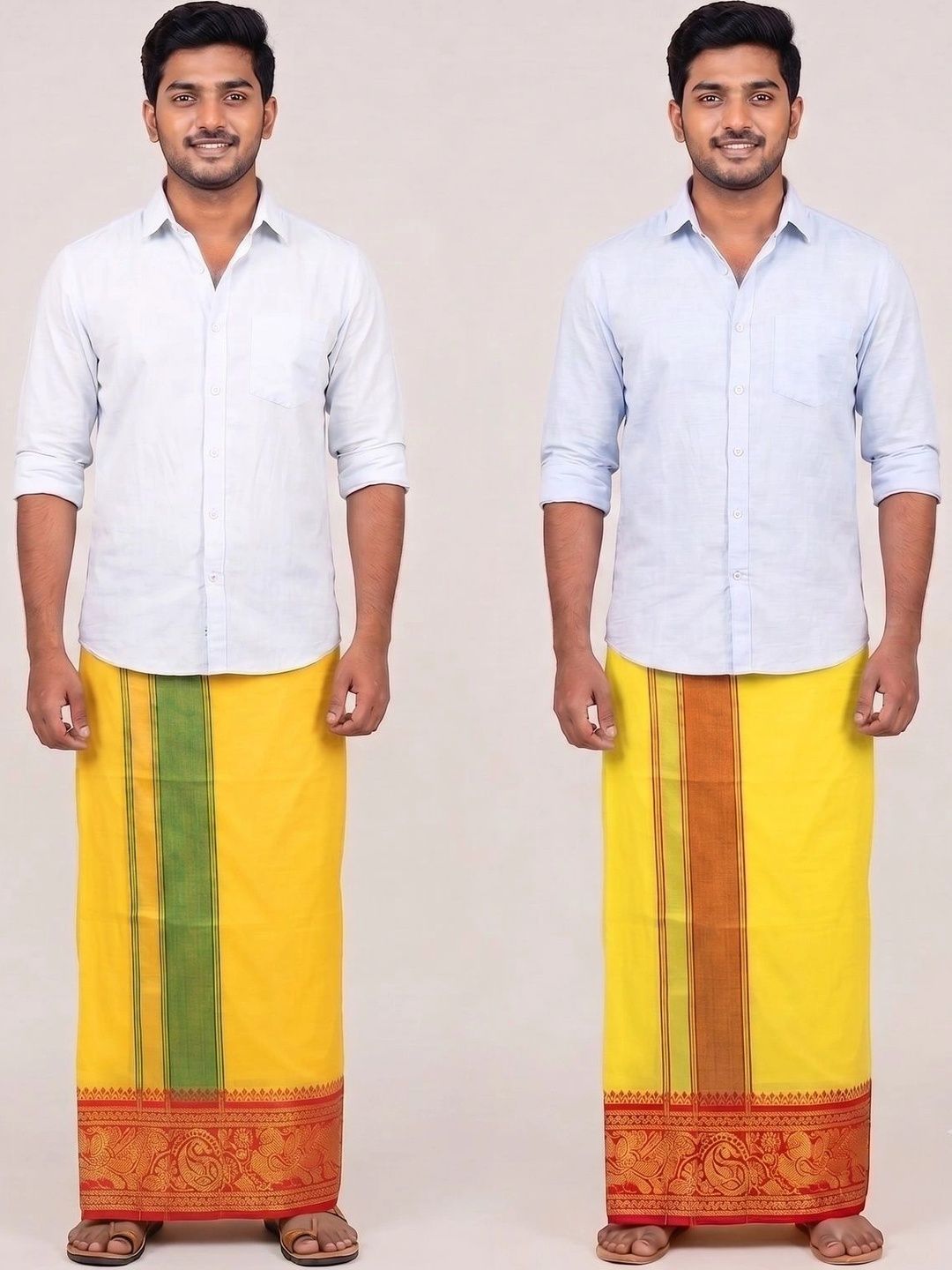 Hornbill Enterprises Men Printed Cotton Dhoti Dhotis-picture-12