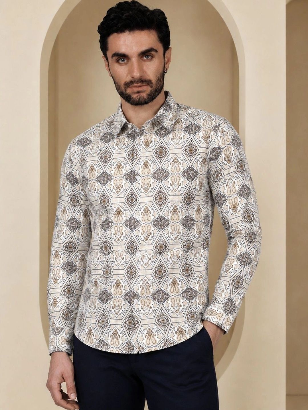 FRENCH CROWN Men Standard Printed Casual Shirt-picture-54